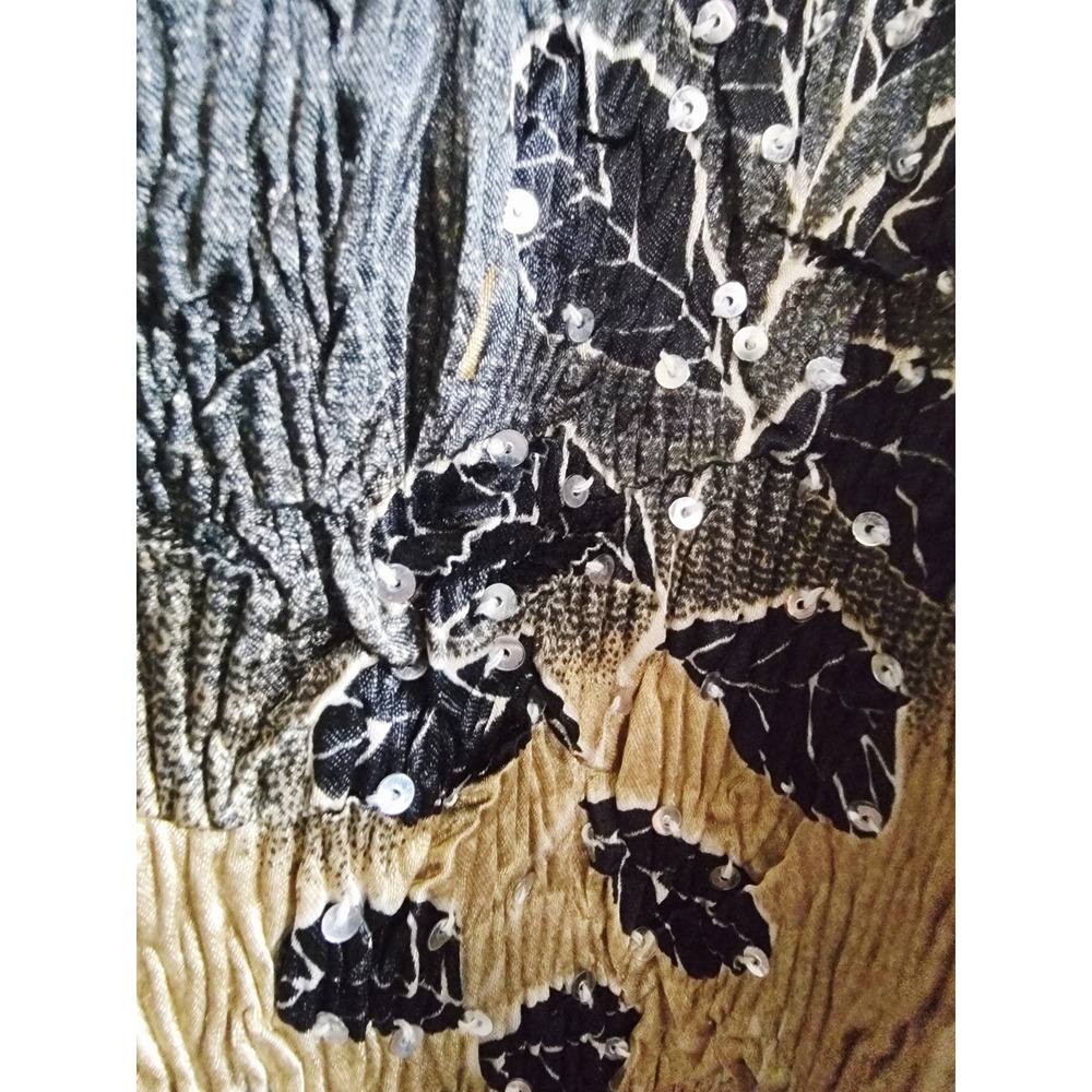 Alberto Makali Animal Print Button Down Top Blouse XL - Picture 8 of 8
